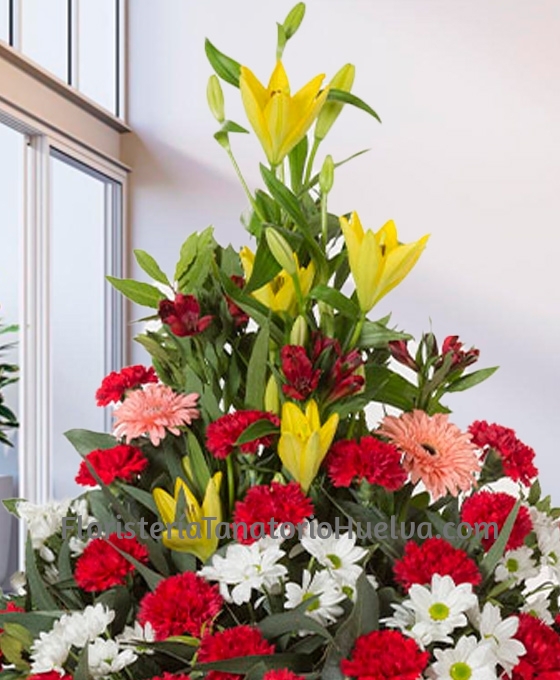 Centro floral funerario