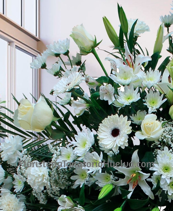Corona de flores para tanatorios